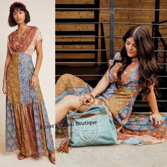 NWT, Anthropologie Sachin & Babi Angelica Maxi Dress - Picture 3 of 16